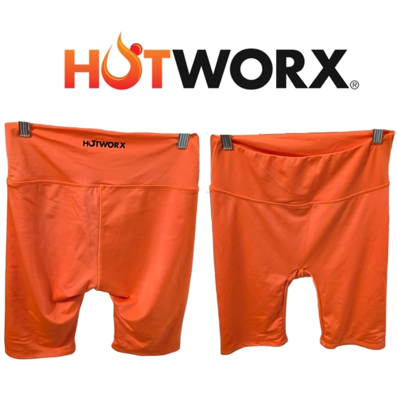 Hotworx Orange Workout Shorts - Picture 1 of 8